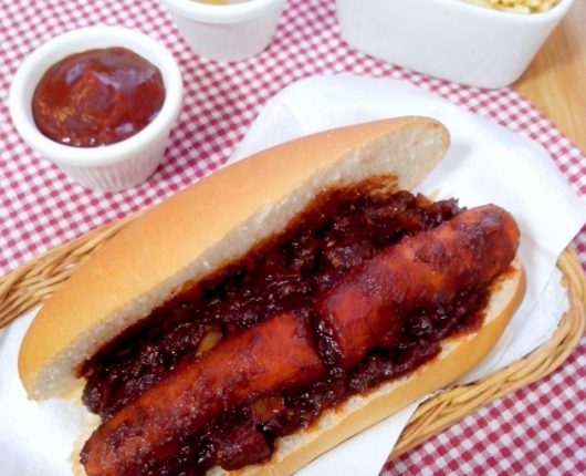 Hot dog mais saudável sem salsicha (vegano ou vegetariano, dependendo dos complementos)