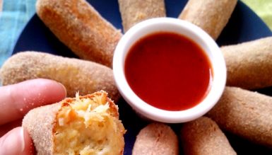 Croquete de bacalhau (pode ser frito ou feito no forno)