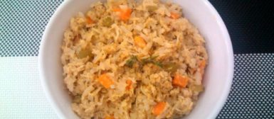 Arroz de galinha simplificado (calorias reduzidas)