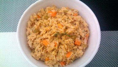 Arroz de galinha simplificado (calorias reduzidas)