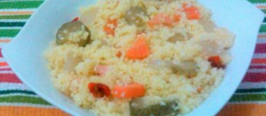 Cuscus marroquino com picles